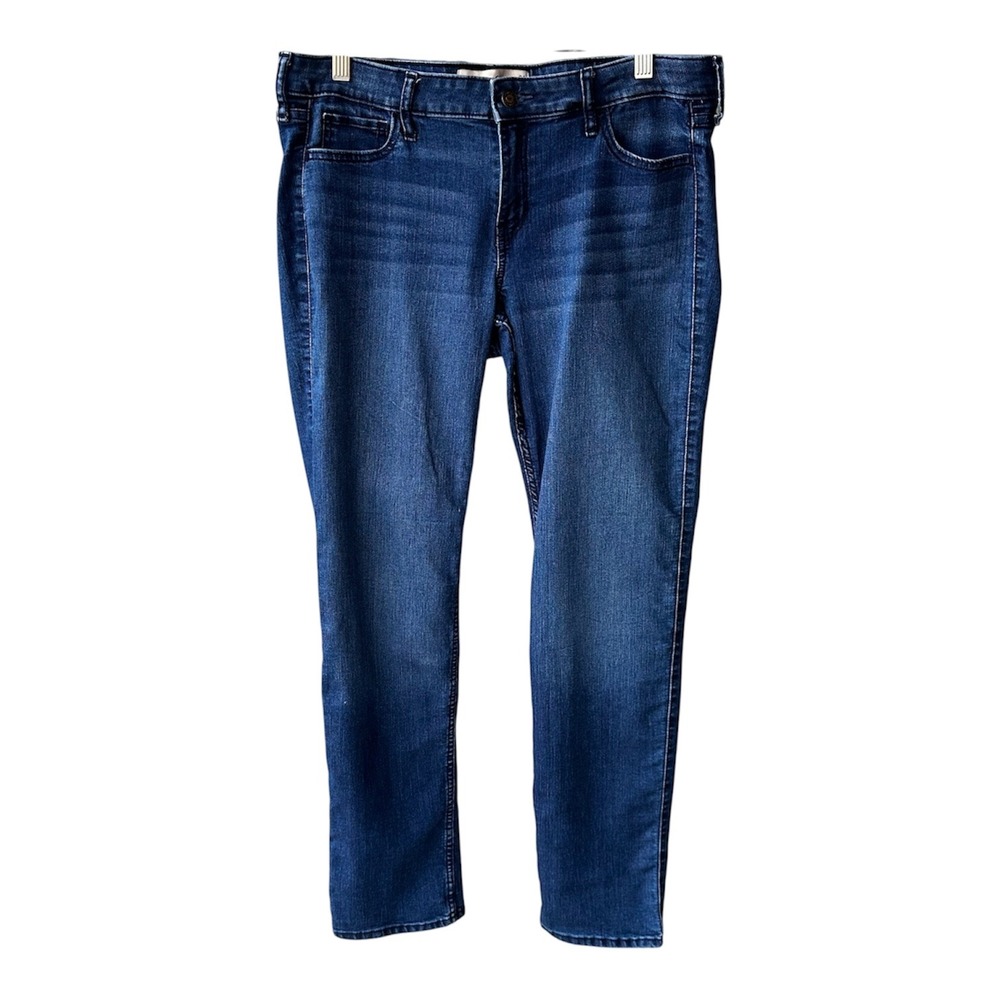 Hollister Jeans Pants Straight Leg Dark Wash Blue Stretch Denim Streetwear 31